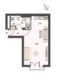Kleine 1-Zimmer-Wohnung. Der Start auf eigenen Füßen zu stehen. - Grundriss