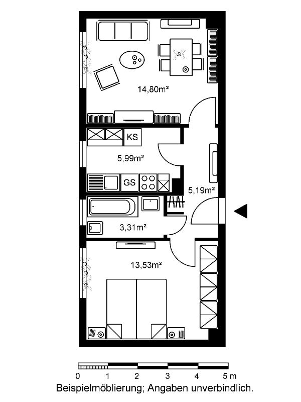 Gemütliche 2-Zimmer-Wohnung mit Tageslichtbad, Friedrich-Stampfer-Straße 7, 60437 Frankfurt am Main