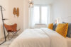 Wohnen im Ruby Tower in einer 2 Zimmerwohnung mit Bick auf die Skyline und dem Taunus im 16. OG ! - Schlafzimmer Beispiel