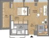 Wohnen im Ruby Tower in einer 2 Zimmerwohnung mit Bick auf die Skyline im 18. OG ! - Grundriss WHG 18.01.jpg