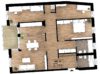 Moderne 4-Raumwohnung mit Balkon im Zentrum-Süd - Grundriss