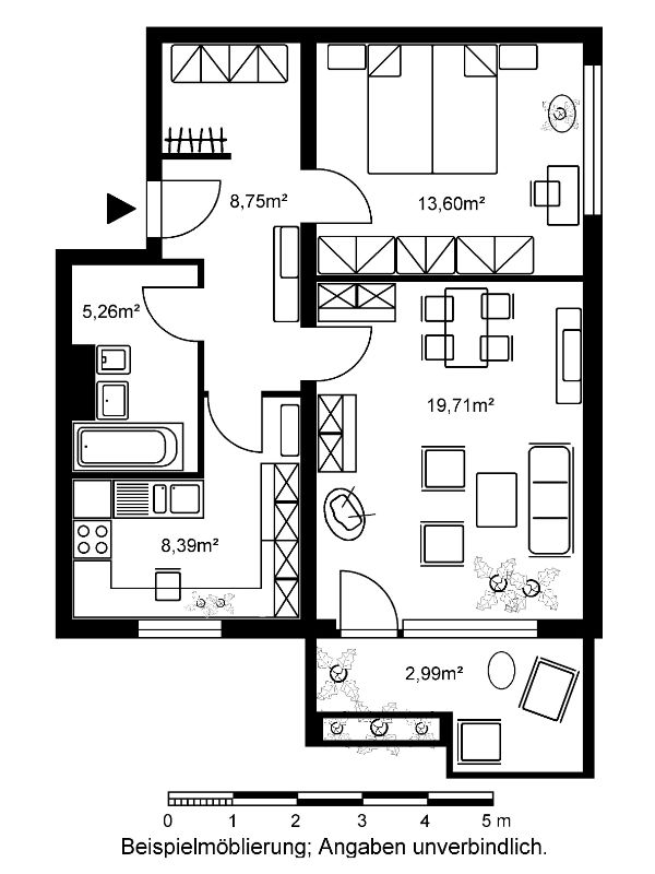 Bereit zum Einzug! 2 Zimmer Wohnung, Büdinger Straße 7A, 63452 Hanau
